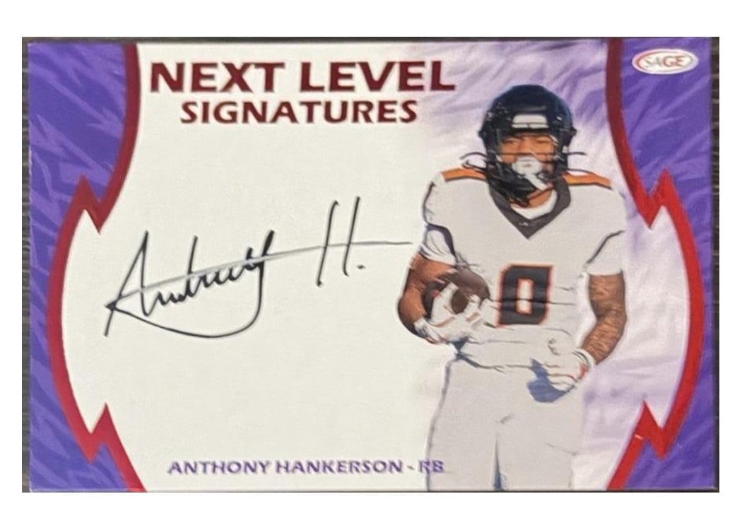 2026 SAGE Football Next Level Signatures Anthony Hankerson #NLS-AH card