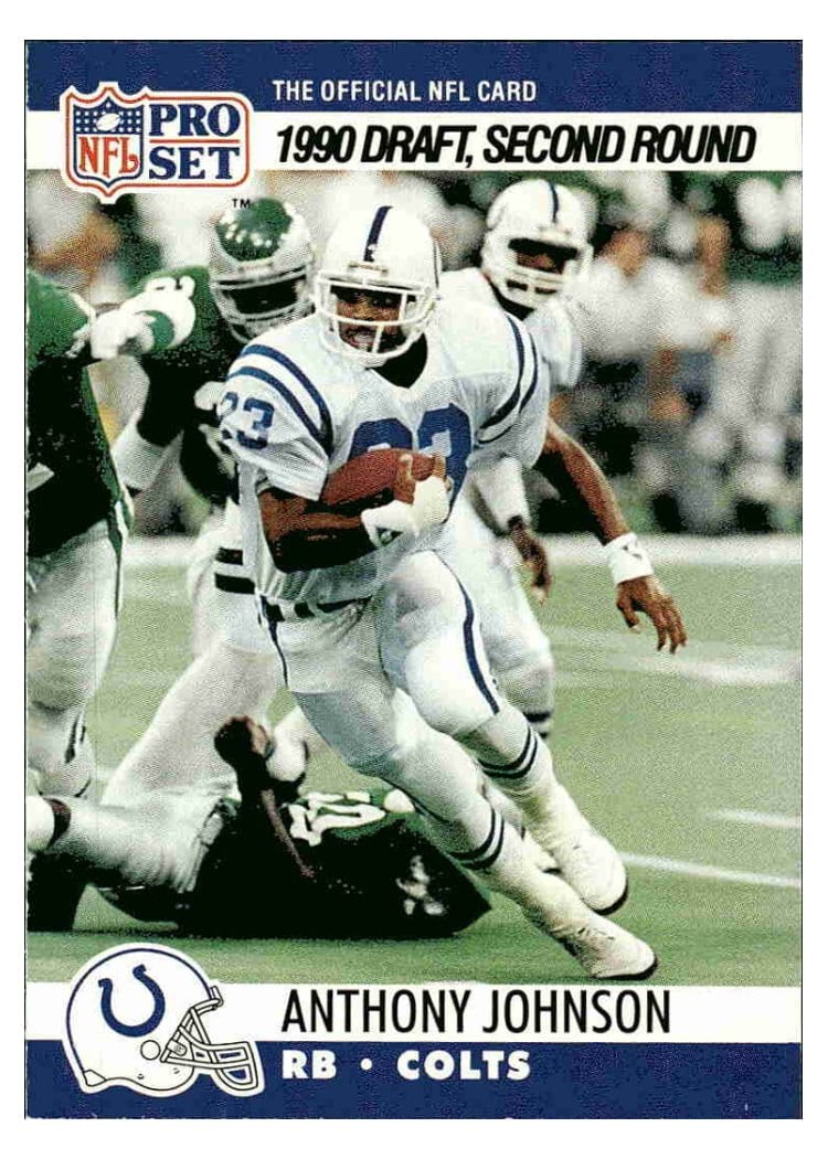 1990 Pro Set Base Set Anthony Johnson #705 card
