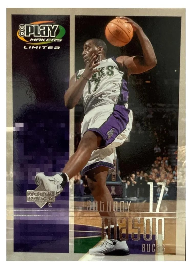 2001 Upper Deck Playmakers Anthony Mason #55 card
