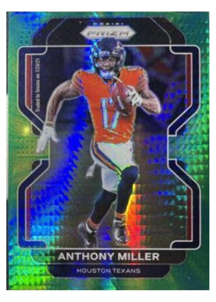 2021 Panini Prizm Base Set Anthony Miller Hyper Prizm #158 card