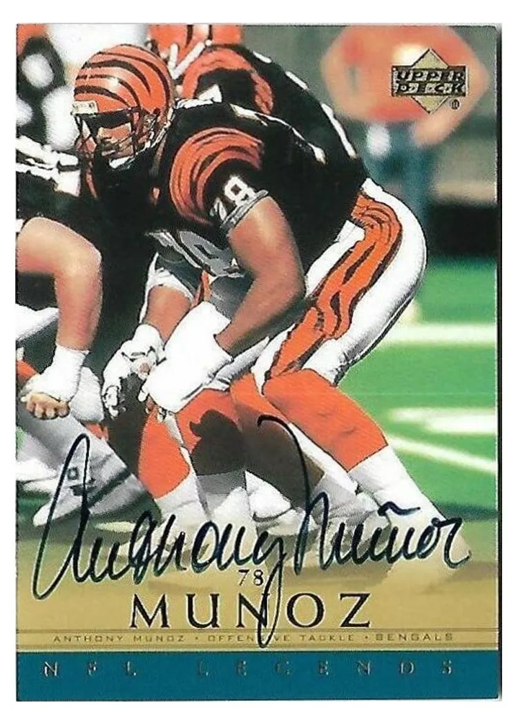 2000 Upper Deck Legends Autographs Anthony Munoz card