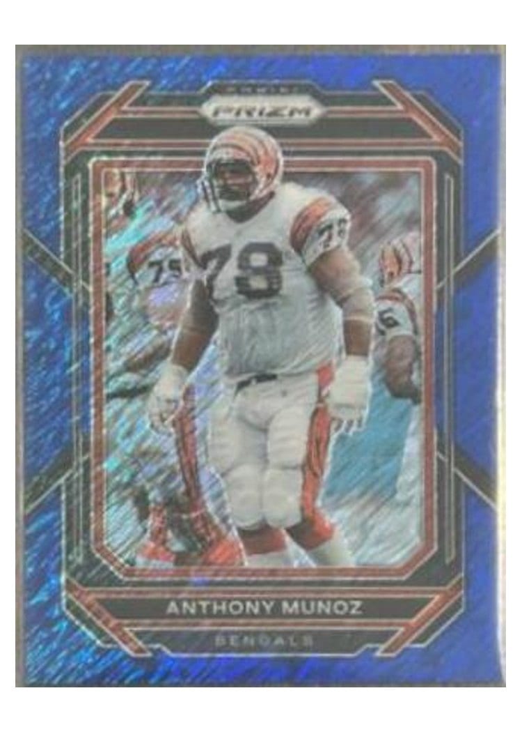 2022 Panini Prizm Base Set Anthony Munoz Blue Shimmer #65 card