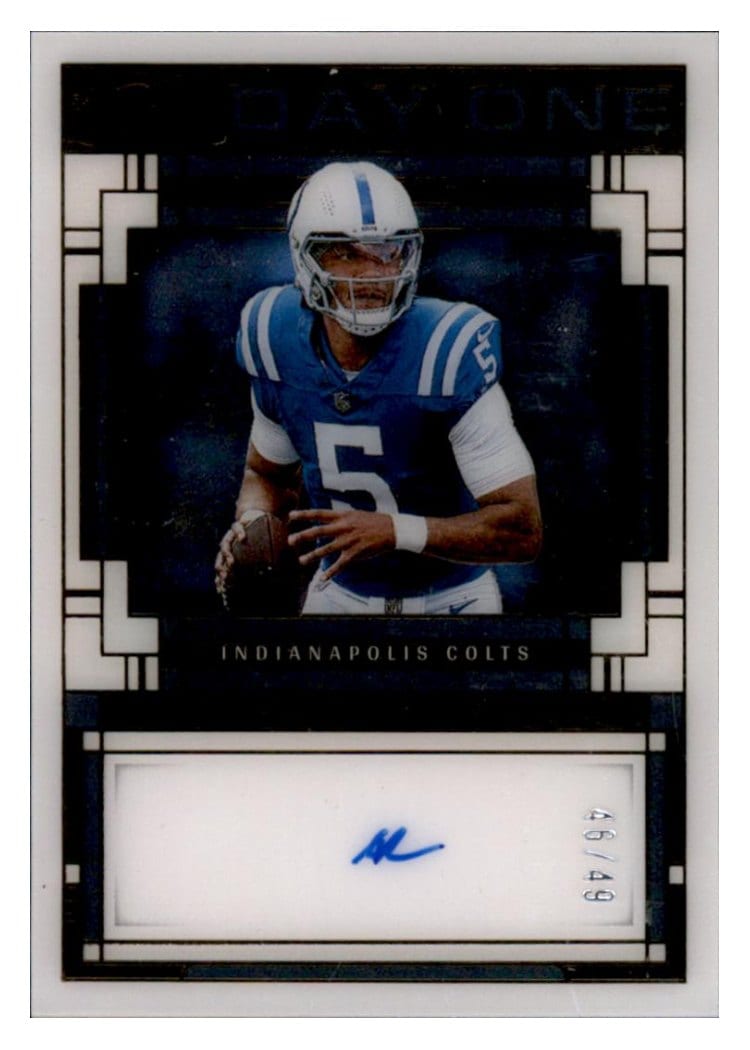 2023 Panini One Day One Autographs Anthony Richardson #111 card