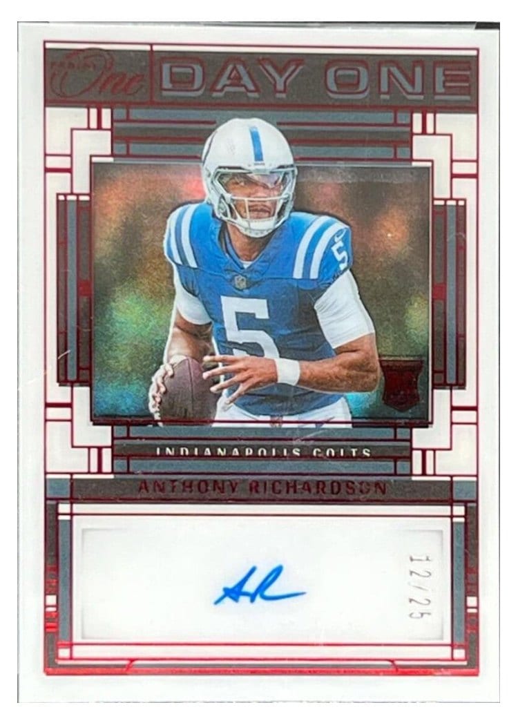 2023 Panini One Day One Autographs Anthony Richardson #111 card