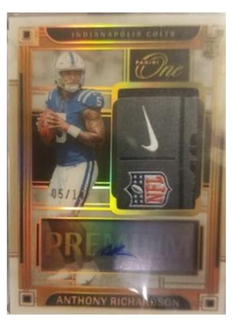 2023 Panini One Premium Rookie Patch Autographs Anthony Richardson #137 card