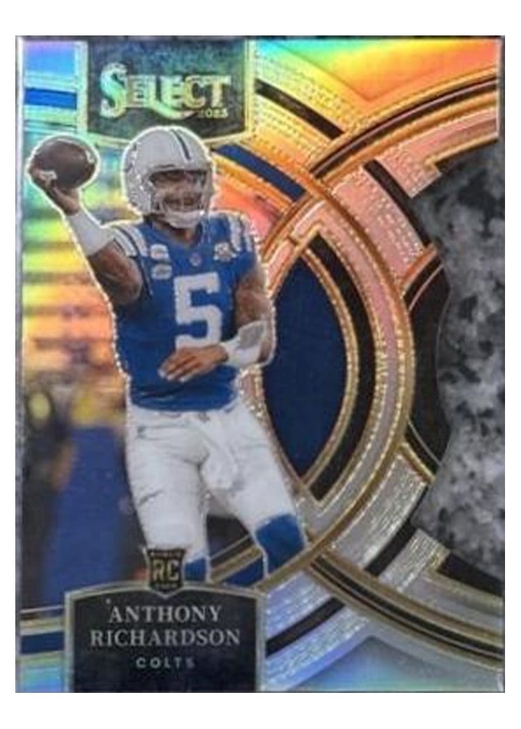 2023 Panini Select Base Set Anthony Richardson Silver Prizm Die-Cut #117 card