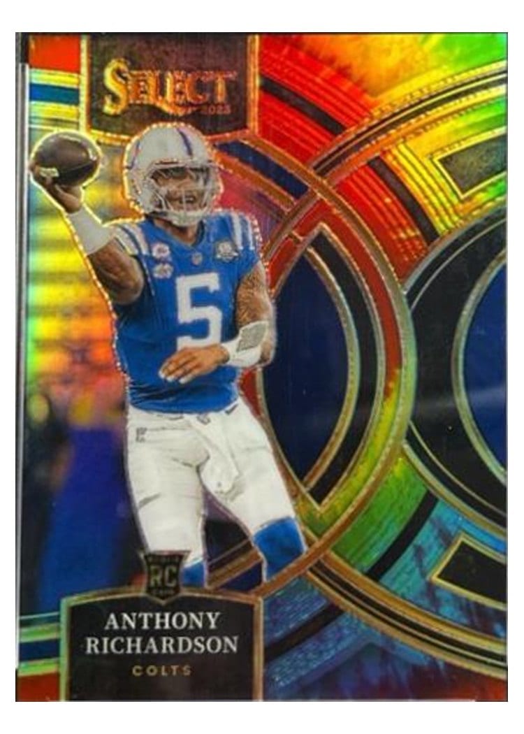 2023 Panini Select Base Set Anthony Richardson Tie-Dye Prizm #117 card