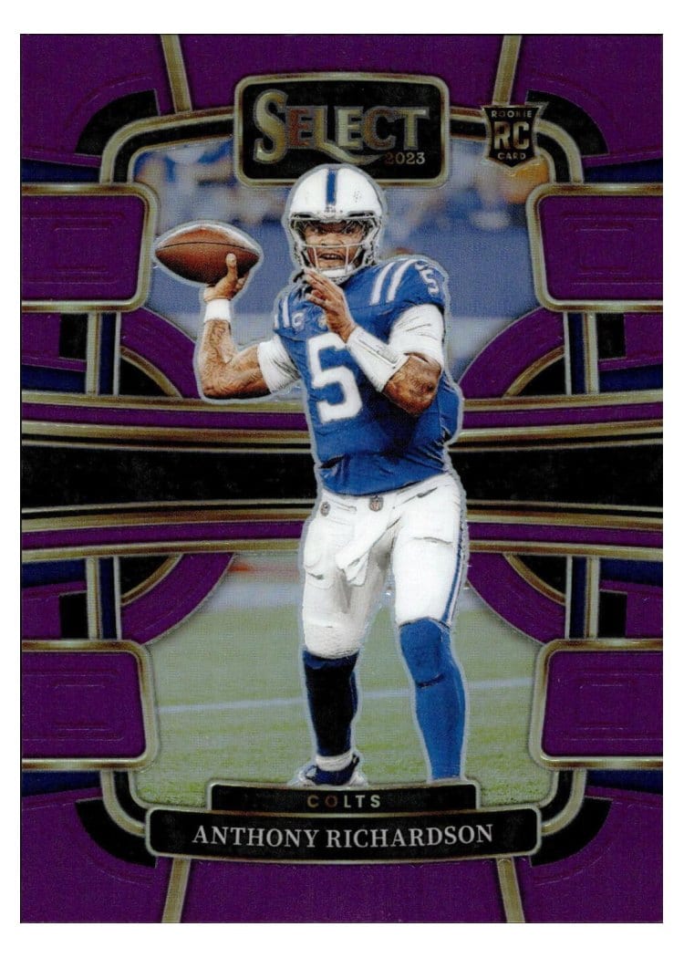 2023 Panini Select Base Set Anthony Richardson Purple Prizm #43 card