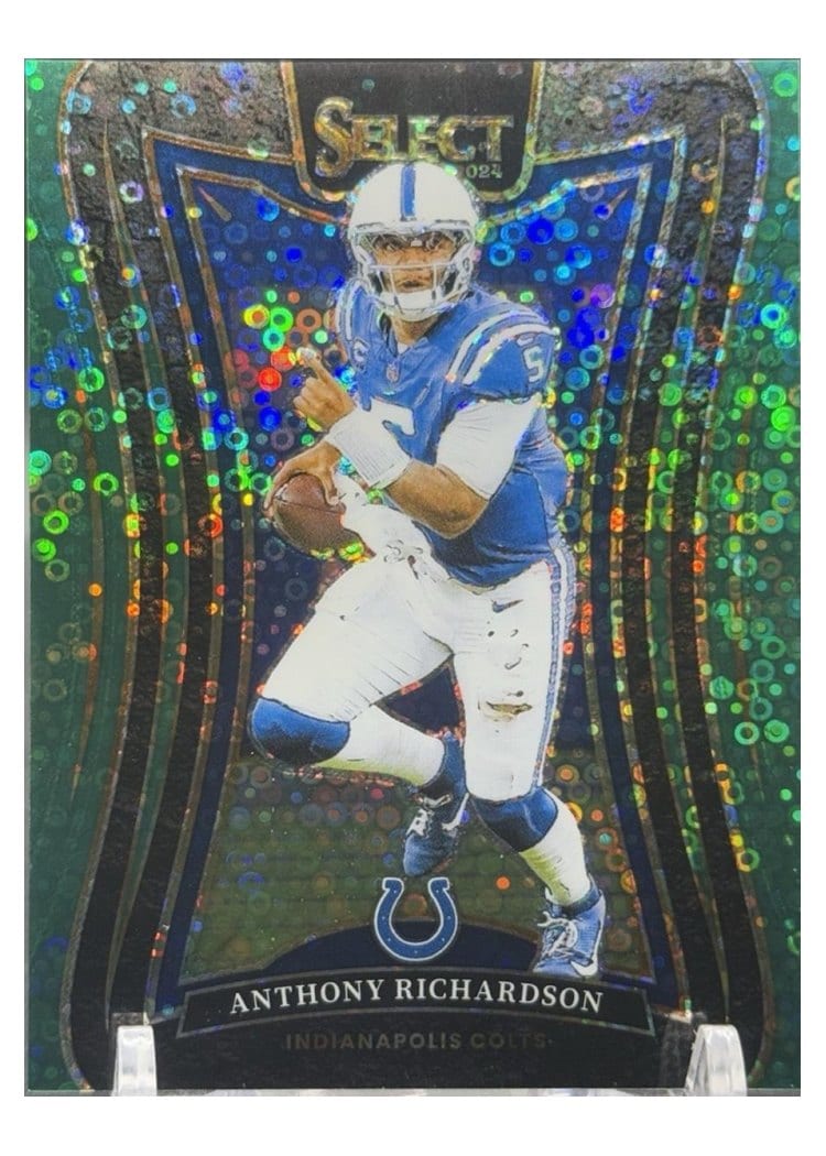 2024 Panini Select Base Set Anthony Richardson Green Disco Prizm #306 card