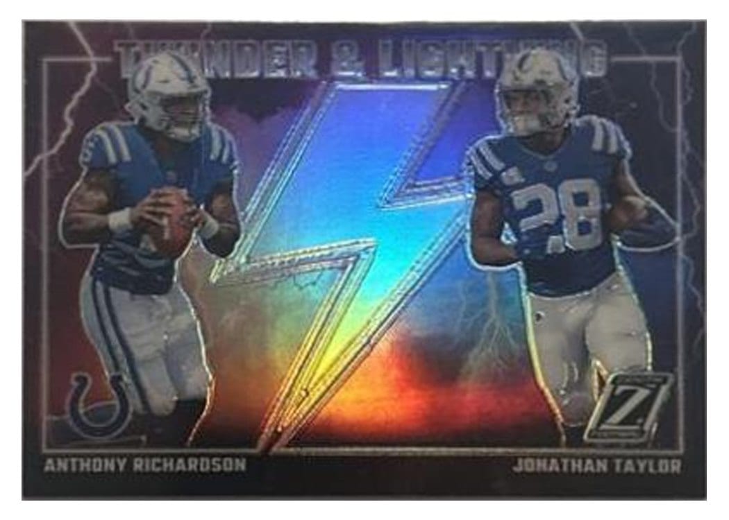 2023 Panini Zenith Thunder and Lightning Anthony Richardson/Jonathan Taylor #11 card