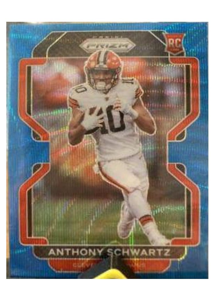 2021 Panini Prizm Base Set Anthony Schwartz Blue Wave Prizm #361 card