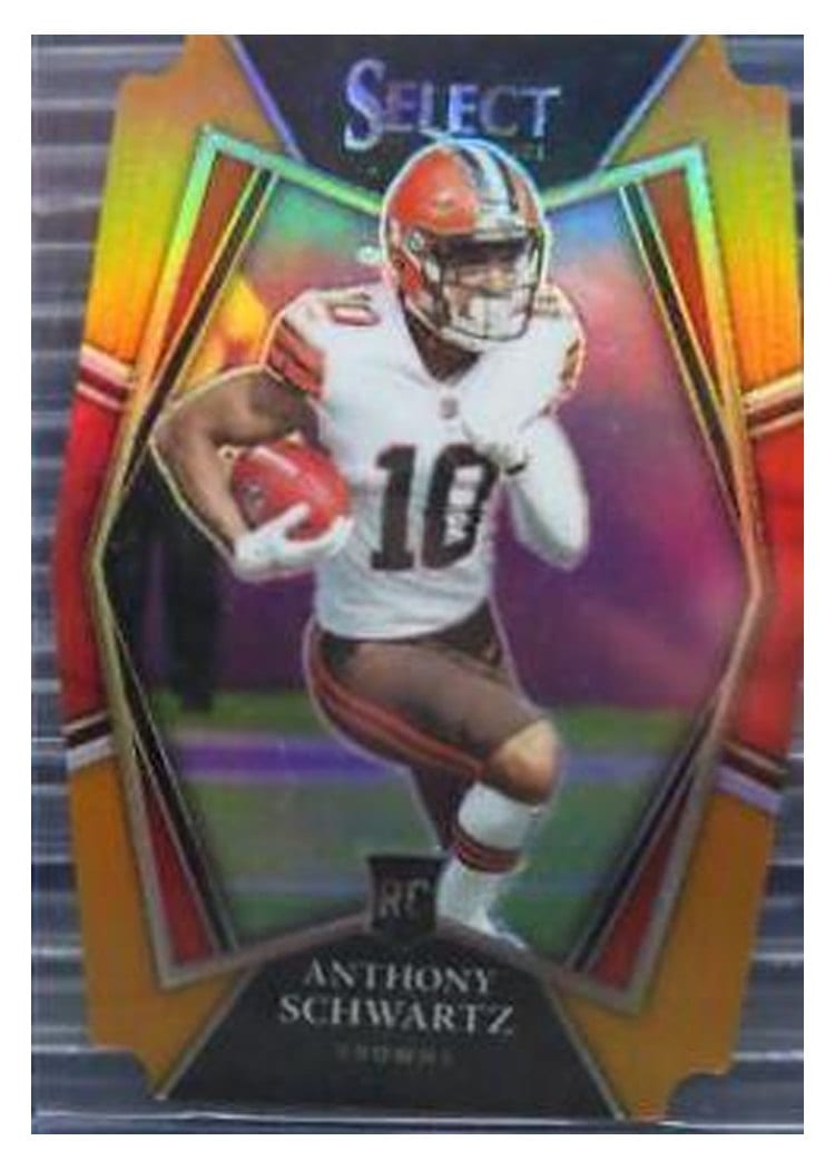 2021 Panini Select Base Set Anthony Schwartz Orange Die Cut #170 card