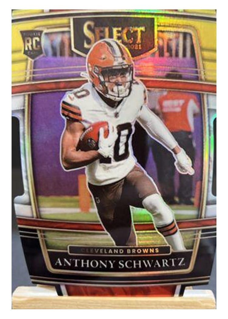 2021 Panini Select Base Set Anthony Schwartz Black Gold Die Cut #70 card