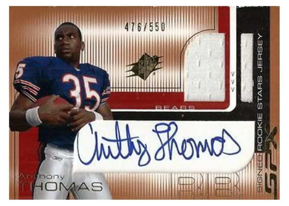 2001 Spx Anthony Thomas #109 card