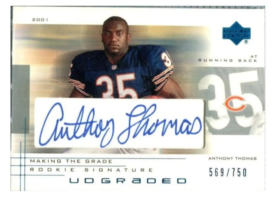 2001 Upper Deck Graded Anthony Thomas #57 card
