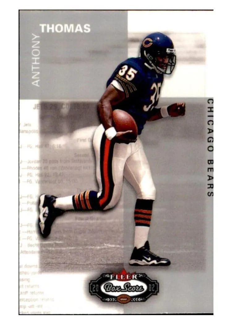 2002 Fleer Box Score Anthony Thomas #9 card