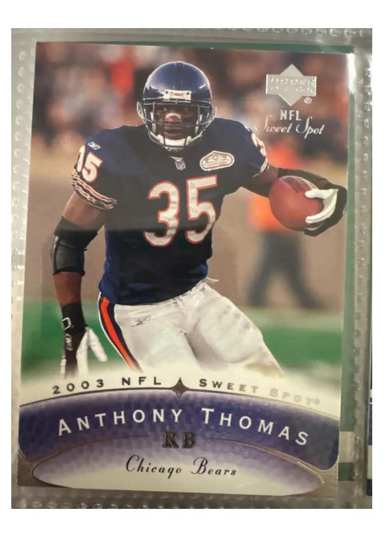 2003 Upper Deck Sweet Spot Anthony Thomas #47 card