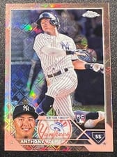 2023 Topps Chrome Anthony Volpe Logofractor Rose Gold #4 card
