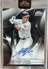 2025 Topps Chrome Black Autographs Anthony Volpe #CBA-AV card