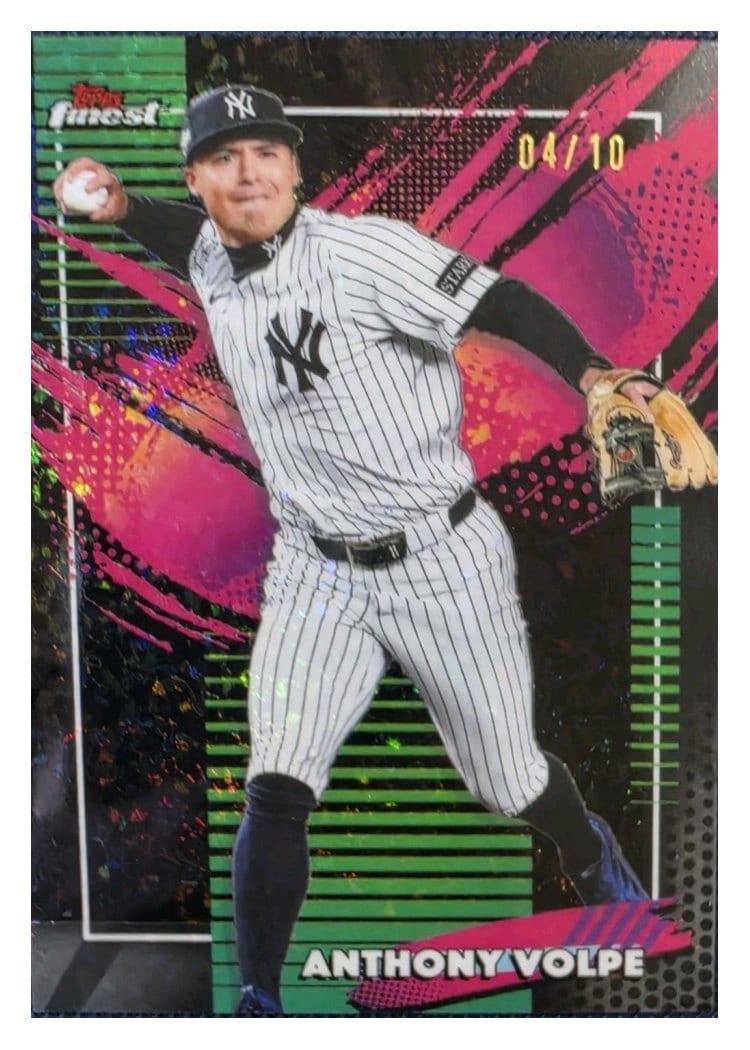 2026 Topps Finest Anthony Volpe Black Mini Diamond Refractor #233 card