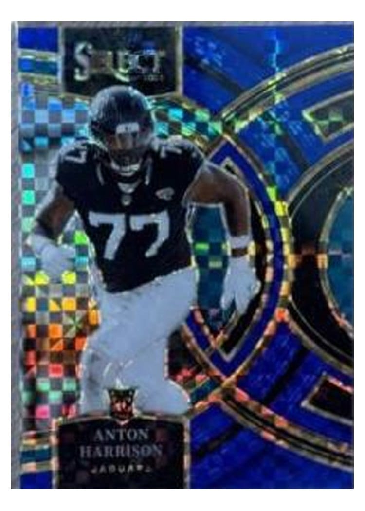 2023 Panini Select Base Set Anton Harrison Blue Prizm #101 card