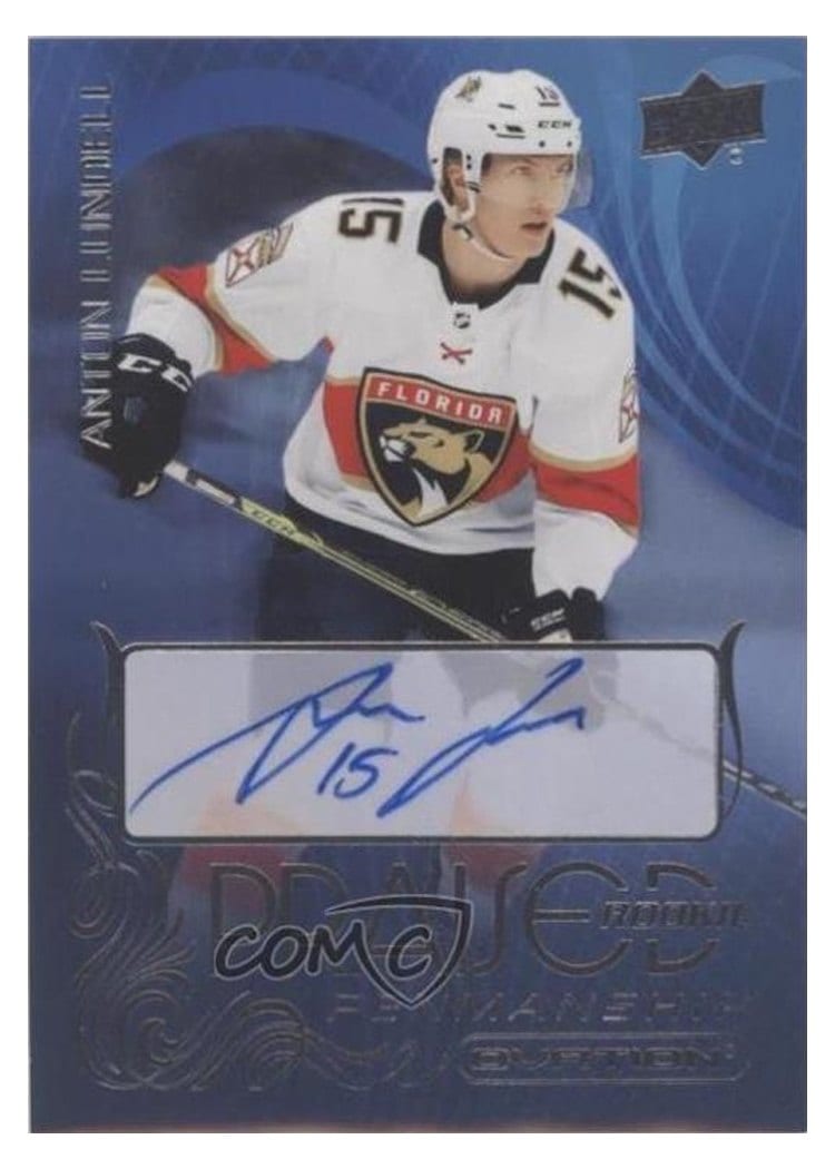 2021-22 Upper Deck Ovation Praised Rookie Penmanship Anton Lundell #PRP-AL card