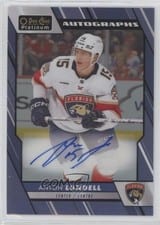 2023-24 O-Pee-Chee Platinum Blue Rainbow Autos Anton Lundell #BA-AL card