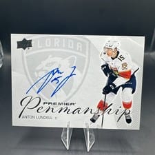 2024-25 Upper Deck Premier Premier Penmanship Anton Lundell #PEN-AL card