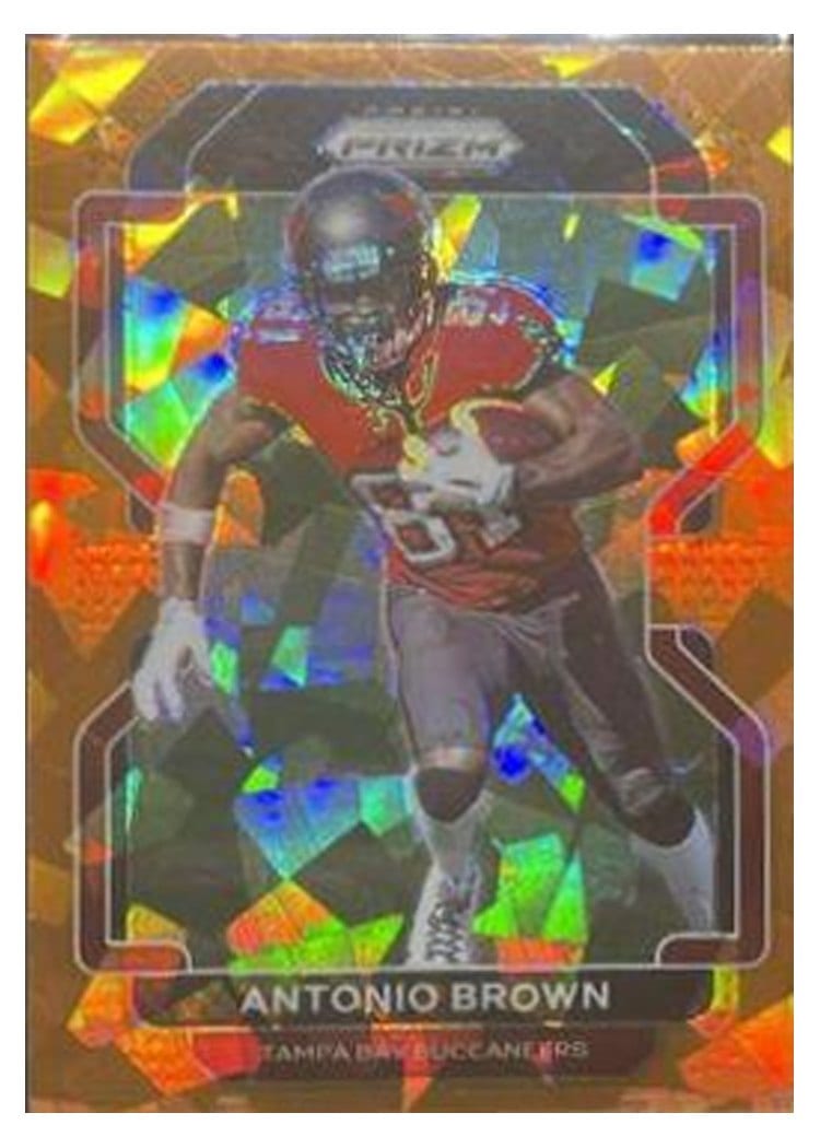 2021 Panini Prizm Base Set Antonio Brown Orange Ice Prizm #292 card