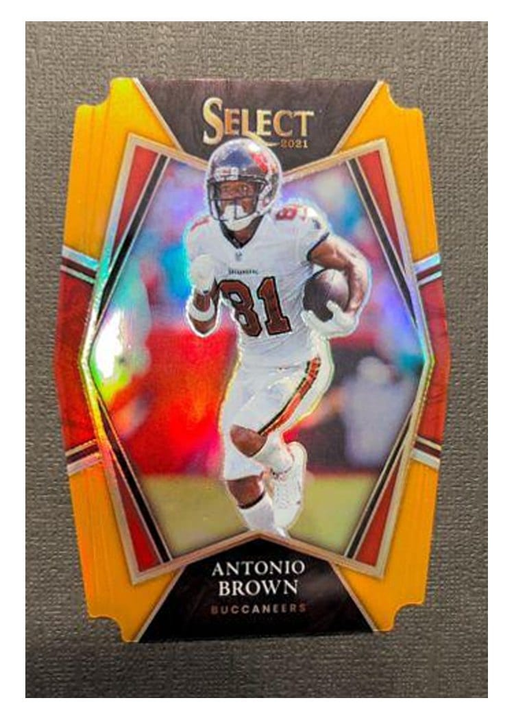 2021 Panini Select Base Set Antonio Brown Orange Die Cut #132 card