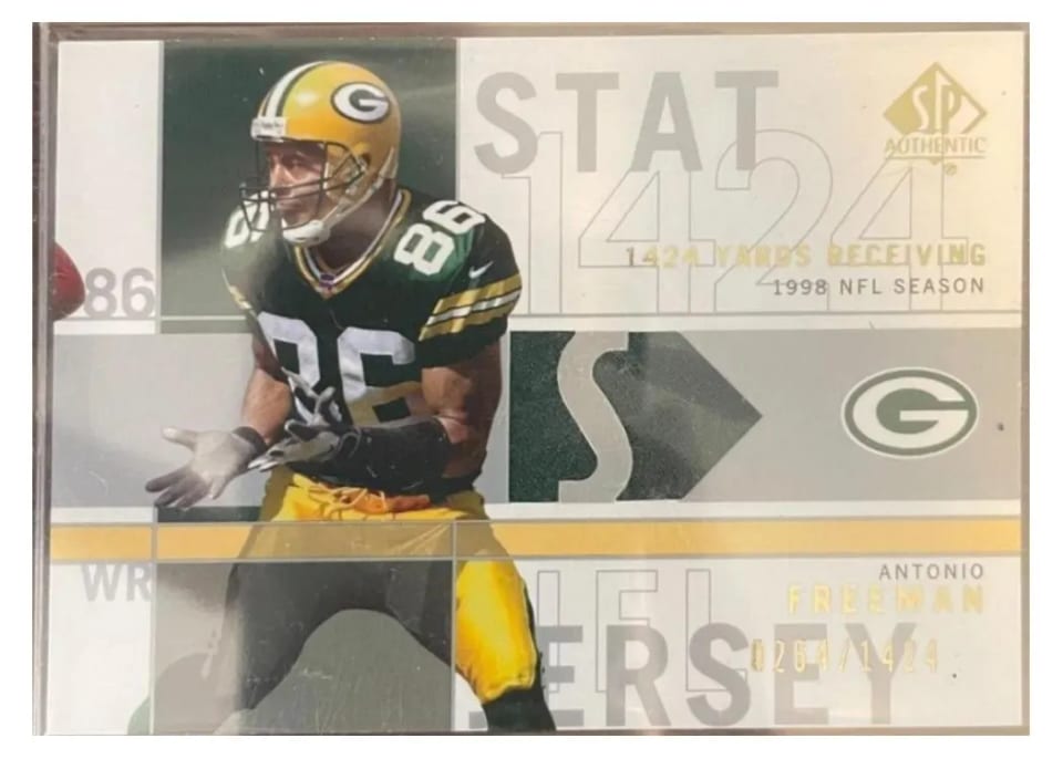 2001 SP Authentic Stat Jerseys Antonio Freeman #SP-AF card