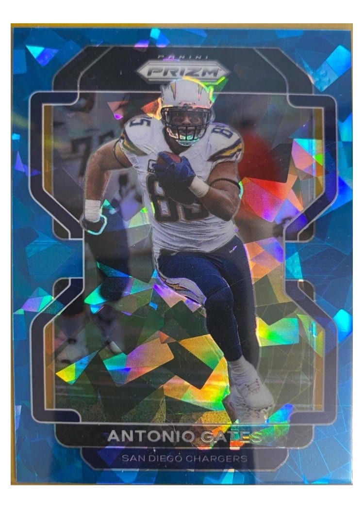 2021 Panini Prizm Base Set Antonio Gates Blue Ice Prizm #175 card
