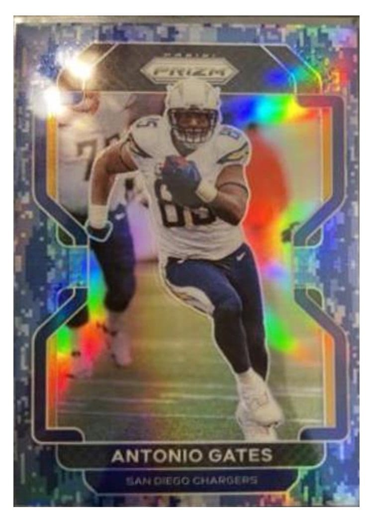 2021 Panini Prizm Base Set Antonio Gates Navy Camo Prizm #175 card