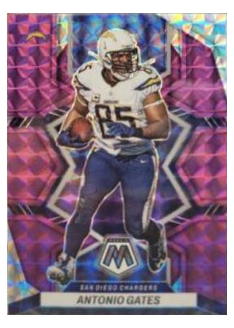 2022 Panini Mosaic Base Set Antonio Gates Purple #107 card