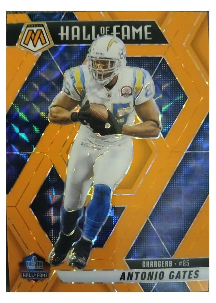 2025 Panini Mosaic Base Set Antonio Gates Orange Fluorescent #292 card