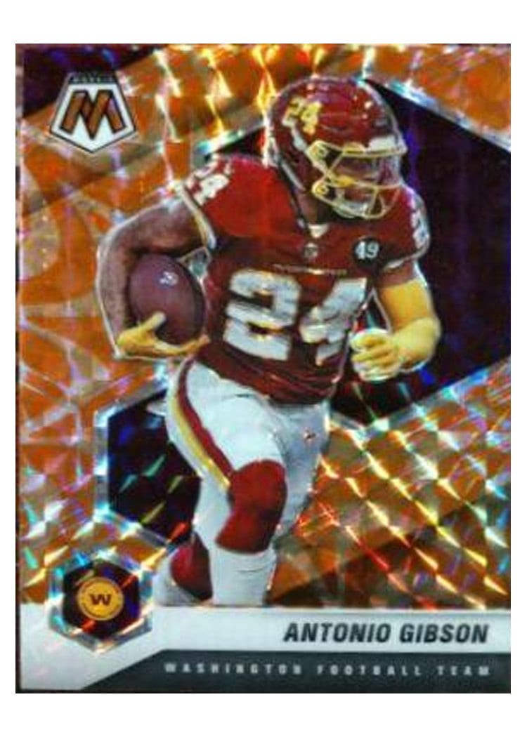 2021 Panini Mosaic Base Set Antonio Gibson Reactive Orange Mosaic #200 card
