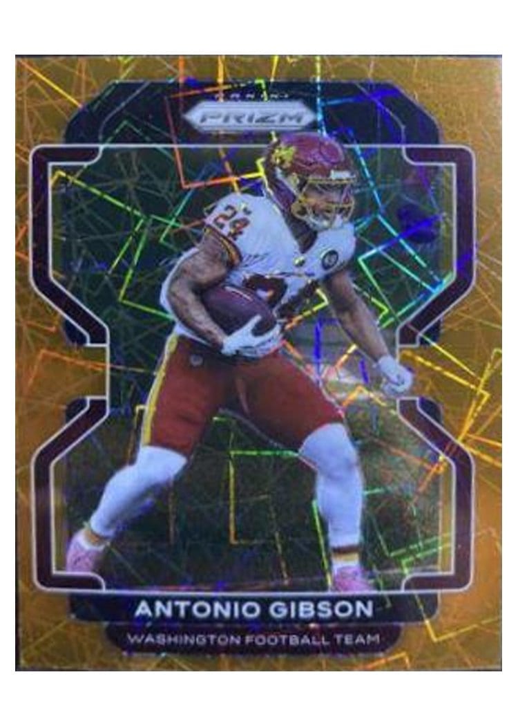 2021 Panini Prizm Base Set Antonio Gibson Orange Lazer Prizm #212 card