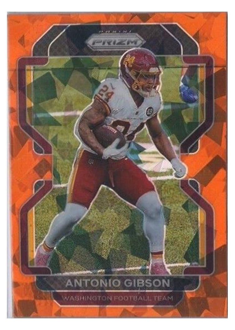 2021 Panini Prizm Base Set Antonio Gibson #212 card