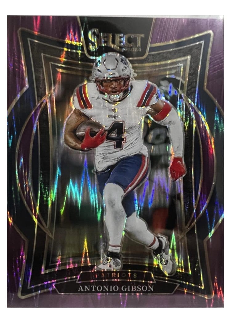 2024 Panini Select Base Set Antonio Gibson Purple Prizm Shock #7 card