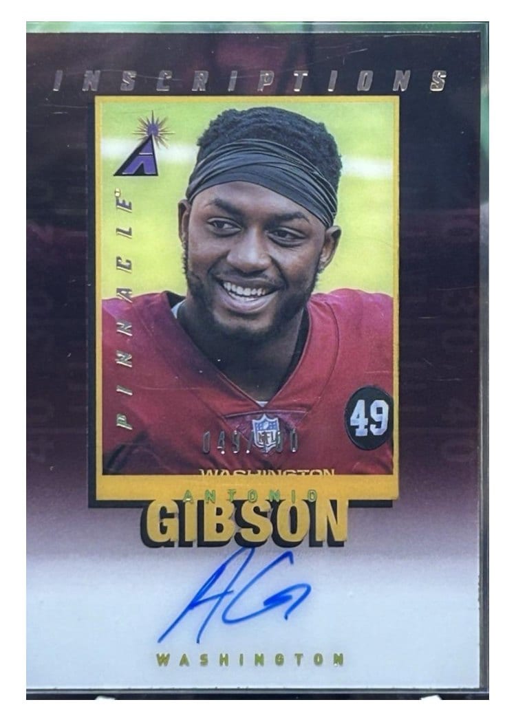 2025 Panini National Treasures Pinnacle Inscriptions Antonio Gibson #3 card