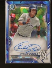 2021 Bowman Sapphire Edition Autographs Antonio Gomez #BSPA-AG card