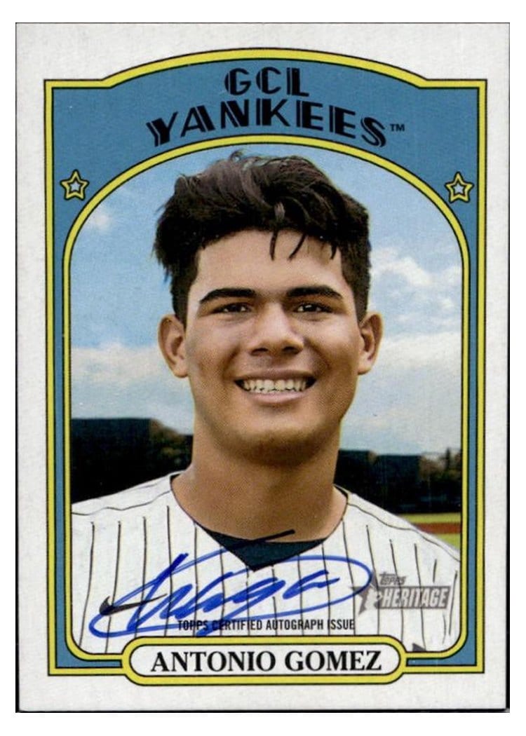 2021 Topps Heritage Minor League Real One Autographs Antonio Gomez #ROA-AG card