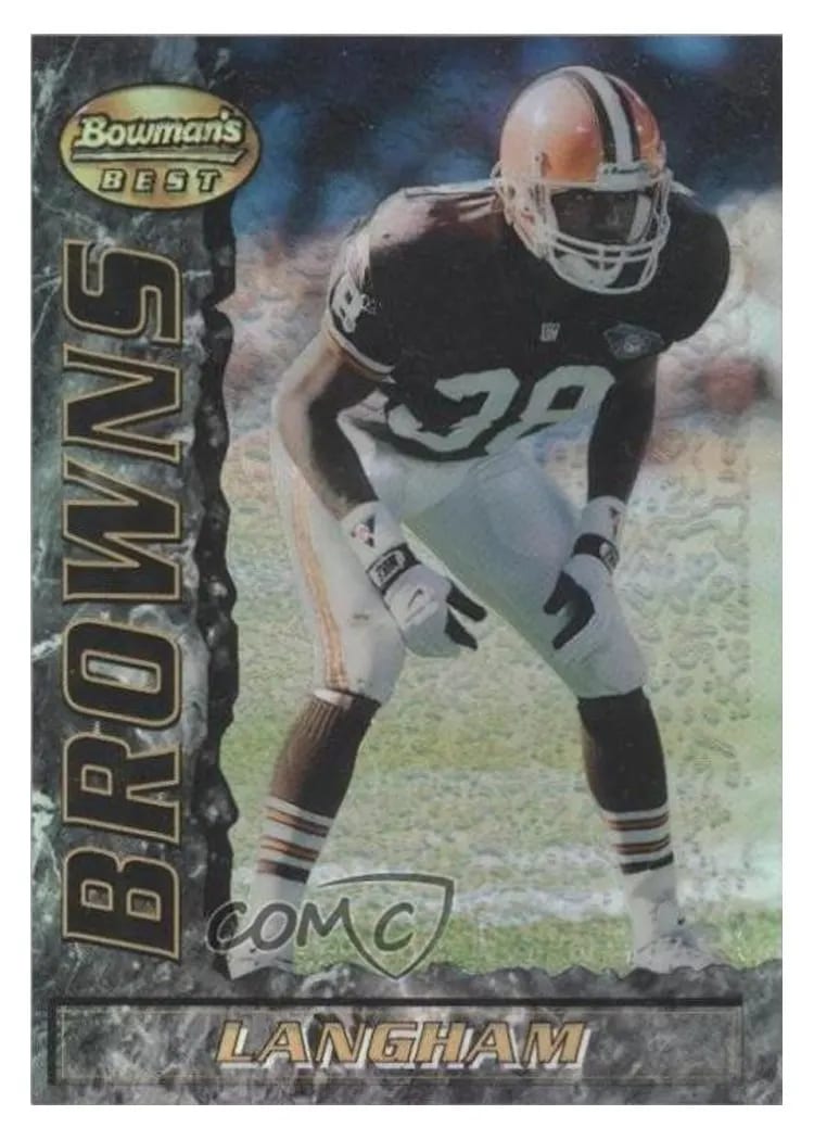 1995 Bowman's Best Antonio Langham Black Refractor #7 card