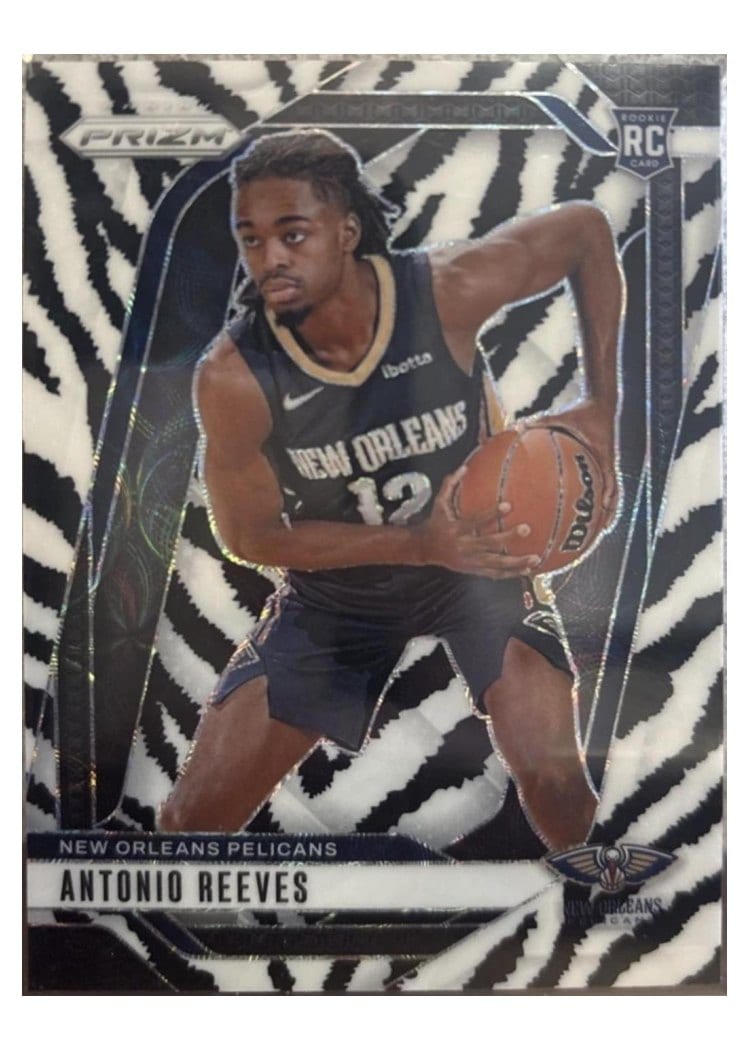 2024-25 Panini Prizm Base Set Antonio Reeves White Tiger Stripe #253 card