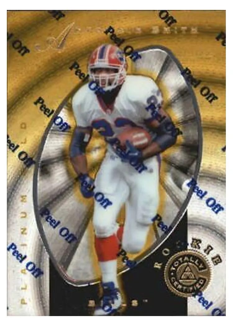 1997 Pinnacle Totally Certified Antowain Smith Platinum Gold #126 card