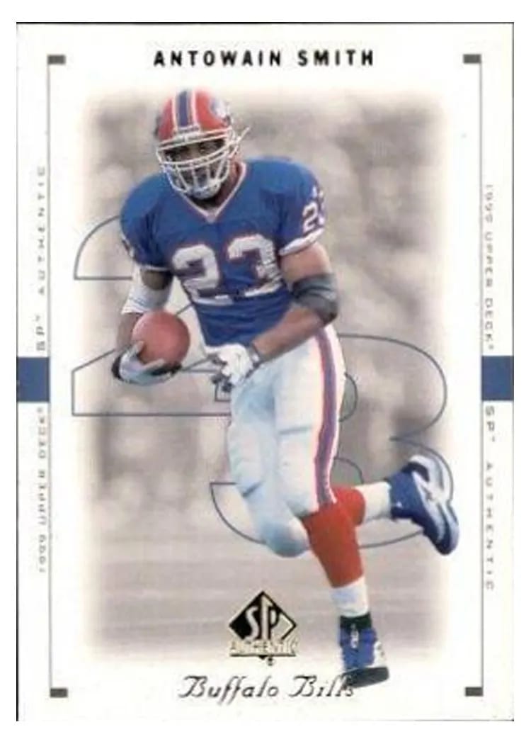 1999 SP Authentic Antowain Smith #9 card