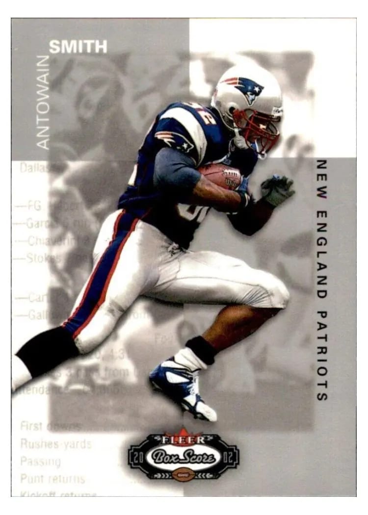 2002 Fleer Box Score Antowain Smith #36 card