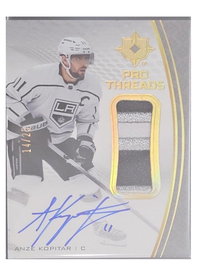 2020-21 Upper Deck Ultimate Collection Pro Threads Anze Kopitar #PT-AK card