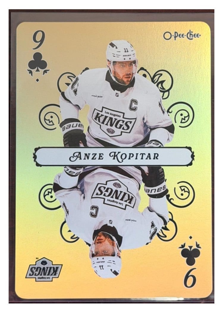 2025-26 O-Pee-Chee Playing Cards Anze Kopitar #9-CLUBS card