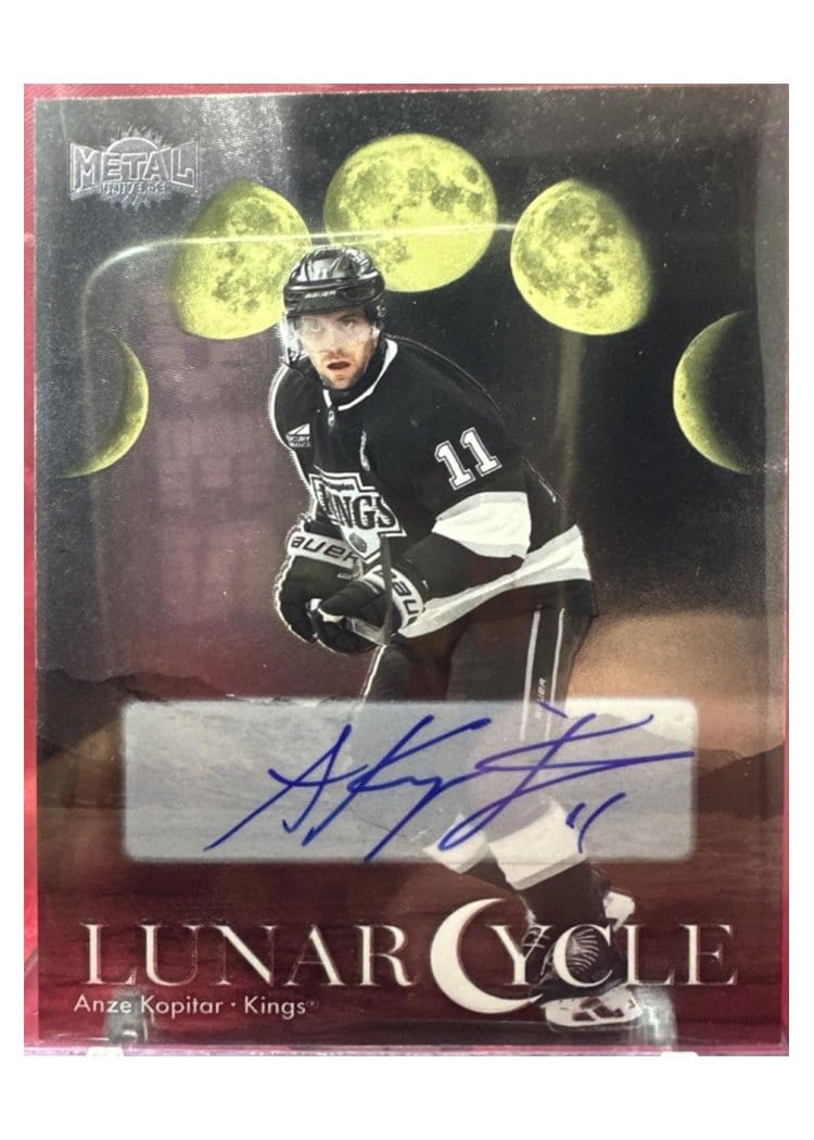 2025-26 SkyBox Metal Universe Lunar Cycle Auto Anze Kopitar #LC-3 card